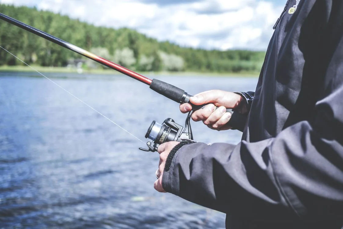 Real fishing rod detail